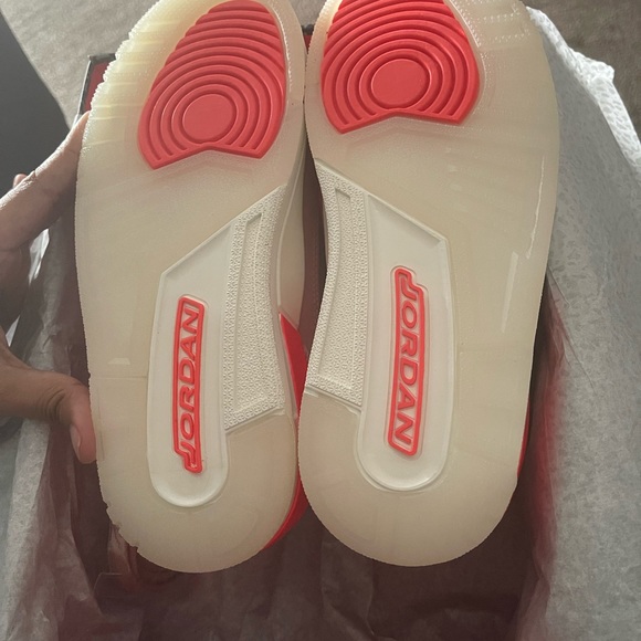 Jordan Pink and White Women's Sneakers - Picture 2 of 4